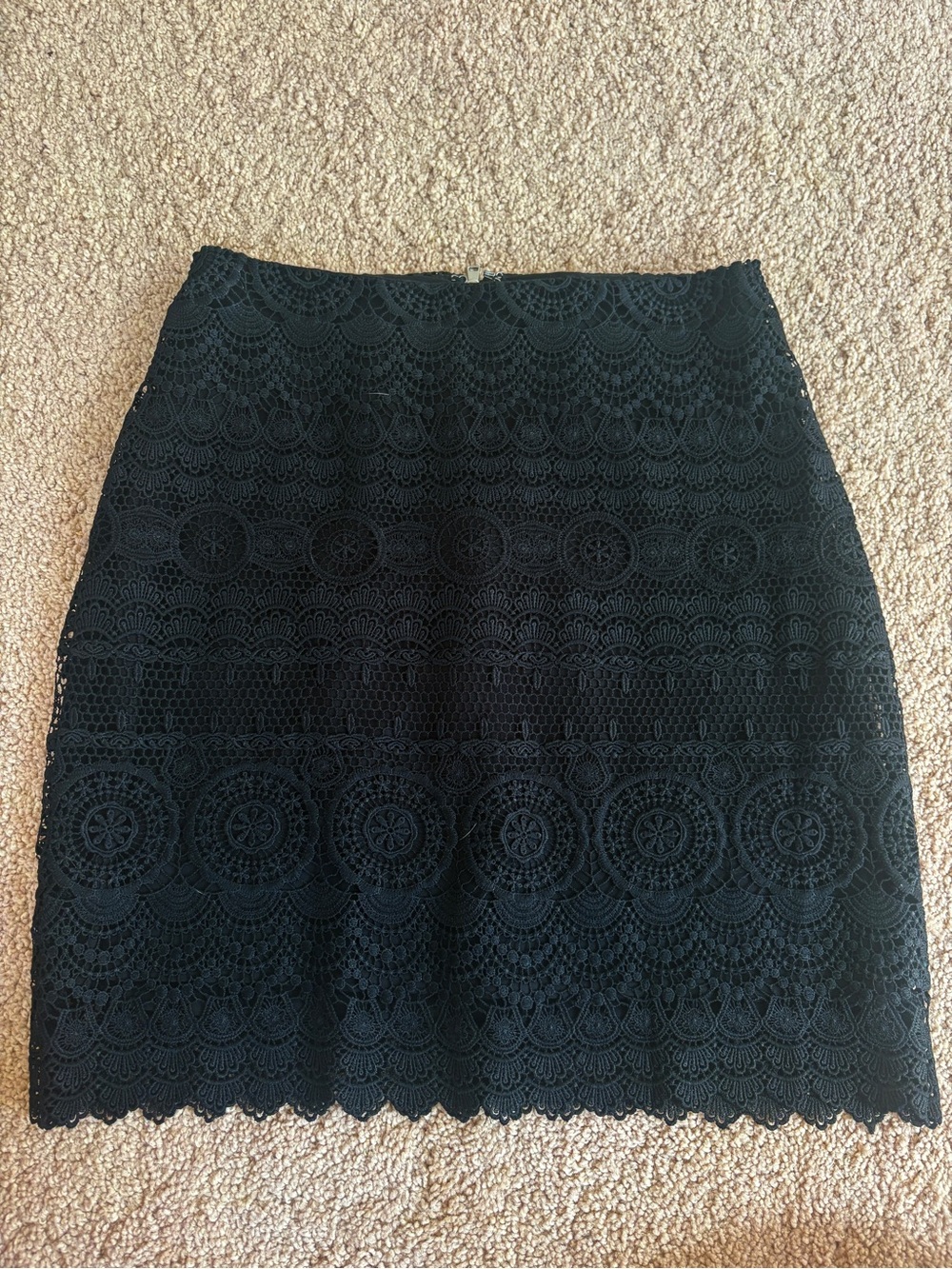 bebe Black Lace Pencil Skirt